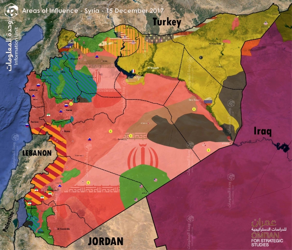 Map of Control and Influence: &quot;Syria 15 December 2017&quot;