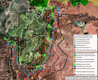 Area of influence Map of Idlib and its surroundings